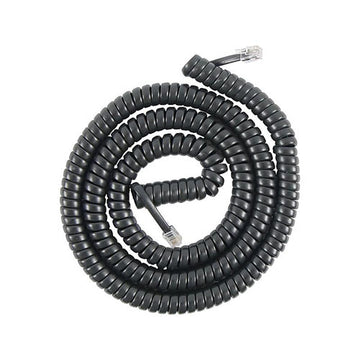 Power Gear Coiled Telephone Cord, Plug-plug, 25 Ft, Black freeshipping - TVN Wholesale